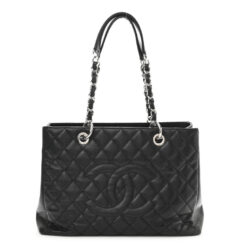 Chanel classic leather handbag black