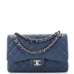 Chanel Classic Double Flap Bag Quilted Caviar