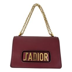 Dior J'adior Mongolian Lamb Handbag Burgundy In Mongolian Lamb