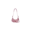 WOMEN'S LE CAGOLE XS SHOULDER BAG WITH RHINESTONES IN PINK