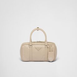 Prada Small antique nappa leather top handle bag - Desert Beige