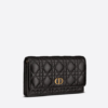 DIOR CARO POUCH Black Supple Cannage Calfskin