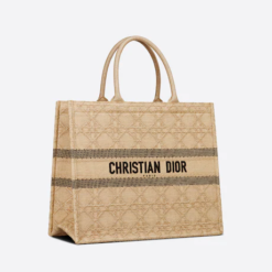 LARGE DIOR BOOK TOTE Natural Cannage Raffia (42 x 35 x 18.5 cm)