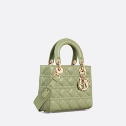 SMALL LADY DIOR MY ABCDIOR BAG Ethereal Green Cannage Lambskin