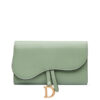 Dior Saddle Wallet in Goatskin Queen Mint